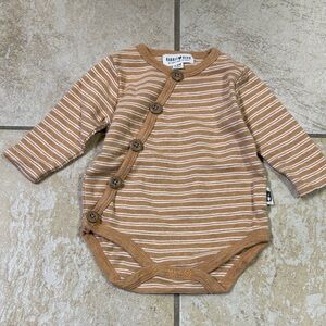 Striped Brown Baby Onesie